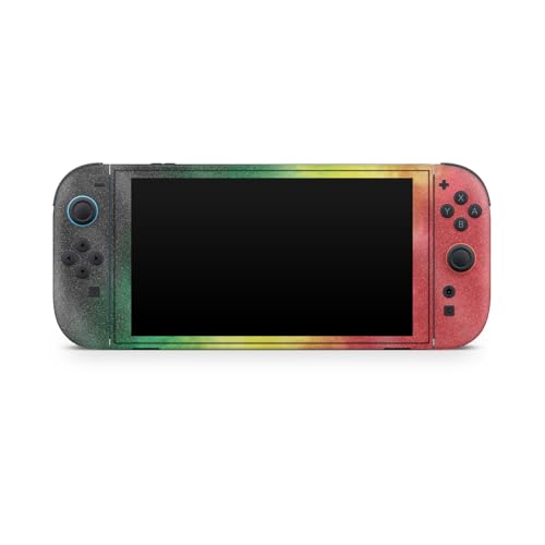 Glossy Glitter Gaming Skin Compatible with Nintendo Switch 2 Console Only - Rasta Rainbow - Premium 3M Vinyl Protective Wrap Decal Cover - Easy to Apply | Crafted in The USA by MightySkins - color: Rasta Rainbow, size: Switch 2 Console Skin Only, style: G
