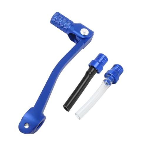 Motorcycle Folding Gear Shifter Shift Lever, Foldable Motorbike Pedal Shifter Replacement Accessories with Tank Cap Vent Hose Tube, Fit for 50cc 70cc 90cc 110cc Pit Dirt Bike Parts (Blue) - color: Blue