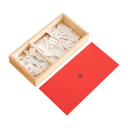 MONTESSORI OUTLET Addition Equations and Sums Box for 3-6 Years Montessori Education at School and Home - style: Addition Equations and Sums Box