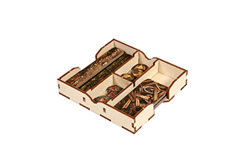 The Broken Token Game Organizer Compatible with The Lord of The Rings: Spreading War Expansion - Wooden Game Organizing Box with Multiple Trays and Dividers - style: Spreading War Expansion