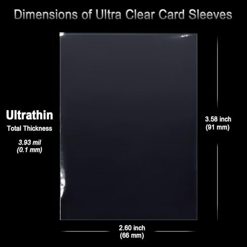 600 Pack Card Sleeves, 2.5" x 3.5" Acid Free PP Ultra Clear Collectible Trading Card Protective Sleeves for Standard Board Games, MTG Magic The Gathering, Yugioh, Baseball Football Sports Cards - color: Clear (600 Sleeves)