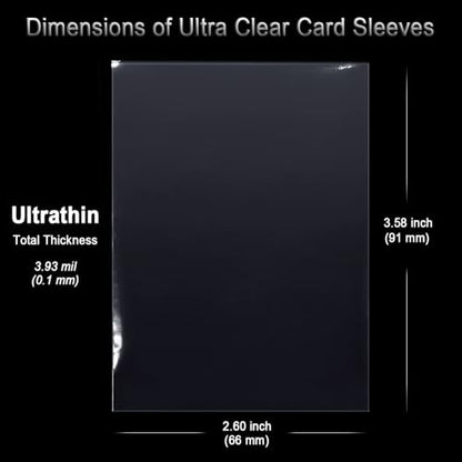600 Pack Card Sleeves, 2.5" x 3.5" Acid Free PP Ultra Clear Collectible Trading Card Protective Sleeves for Standard Board Games, MTG Magic The Gathering, Yugioh, Baseball Football Sports Cards - color: Clear (600 Sleeves)