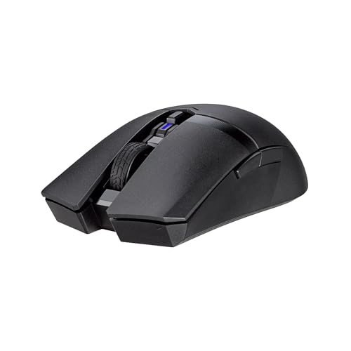ASUS TUF M4 Wireless Gaming Mouse | Dual Wireless Modes - P306, Ambidextrous Design, 12,000 dpi Sensor, 6 programmable Buttons, PBT top Cover Guard, Black Color - style: Wireless