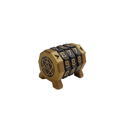 MTG Life Counter, 000-999 Range 3 Ring Wheel Counter Health Tracker EDH Damage, Life Counter Dial Game for Board Game, RPG TGG Card Games, Poke, YGO - color: Dice (Bronze + Black), size: 3-Grid Game Counter