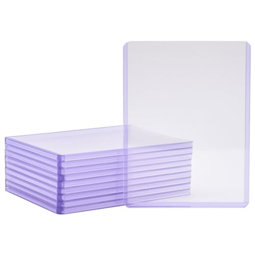 Platinum Protectors 130pt Toploaders Trading Card Protectors (10-Count) - Clear Hard Plastic Top Loader Sleeves for Jersey Patch, Relics, RPA, Autos, etc