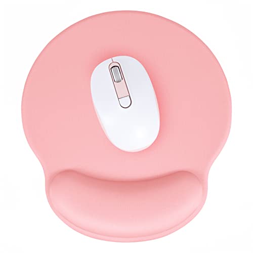 Hsurbtra Ergonomic Mouse Pad with Wrist Rest Support, Gel Mouse Pads with Non-Slip PU Base, Pain Relief Memory Foam Computer Mat, Cute Office Supplies Desk Decro Accessories, Rose Gold - color: Rose Gold, size: X-Large
