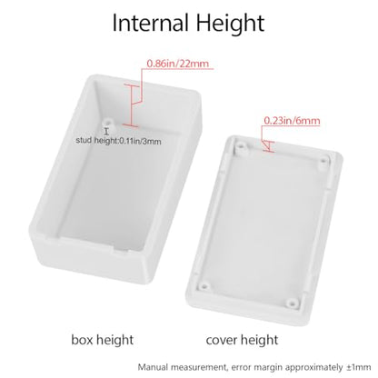 LeMotech Project Box 5 Pieces ABS Plastic Electrical Project Case Small Junction Box for Electronics White 3.15 x 1.97 x 1.02 inch (80 x 50x 26 mm) - color: 5 pieces, size: 3.15"x 1.97"x 1.02"
