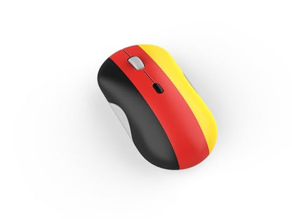 Lenovo 350 Bluetooth Silent Mouse (Fan Edition), Wireless Ergonomic Ambidextrous Design, Bluetooth 5.3, Adjustable DPI up to 2400, 36 Month Battery Life, Recycled Materials, German Flag - color: Germany Flag