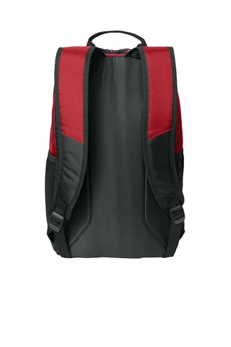 SPORT-TEK Unisex Rec Backpack | Laptop Bag for Women & Men, Gym Backpack with Padded Back & Ventilated Shoe Compartment - color: Deep Red