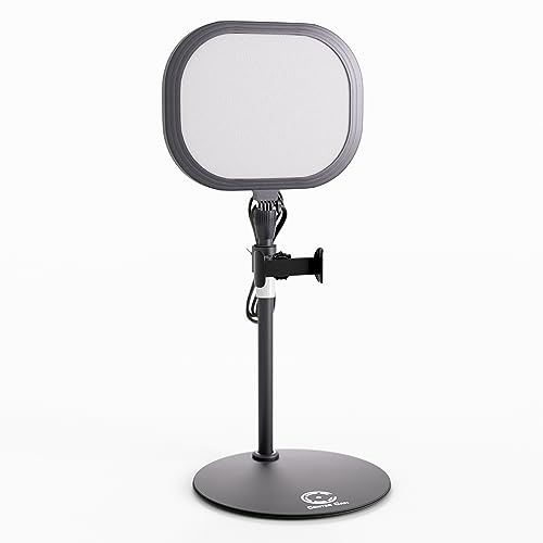 Camera Light for Computer - Video Conference Lighting, Podcast Lighting, Light for Zoom, Microsoft Teams, Streaming Twitch, Continuity Camera, Standing USB LED Ring Light - Center Cam