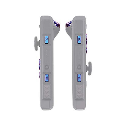 eXtremeRate DIY Full Set Buttons for Nintendo Switch & Switch OLED, Replacement Buttons for JoyCon, ABXY Direction Keys SR SL L R ZR ZL + - Home Capture Trigger Buttons Springs - Chameleon Purple Blue - color: Chameleon Purple Blue
