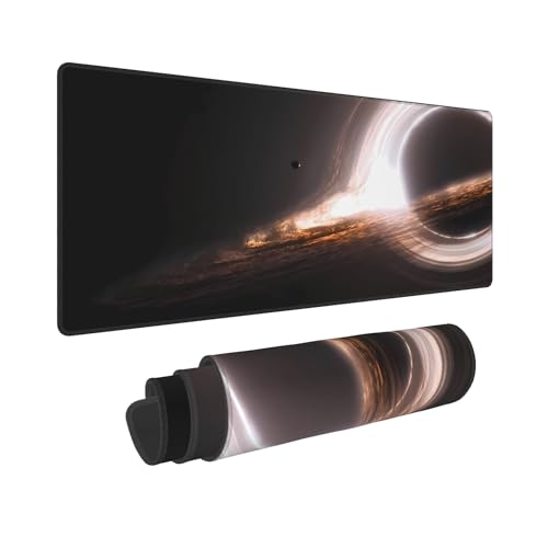 Gaming Mouse Pad, Interstellar Gargantua Black Hole Mouse Pad Large Extended Computer Mouse Mat Keyboard Full Desk Mousepad for Gaming, Office, Home 11.8x31.5Inch - color: style-2, size: 11.8 x31.5-Inch