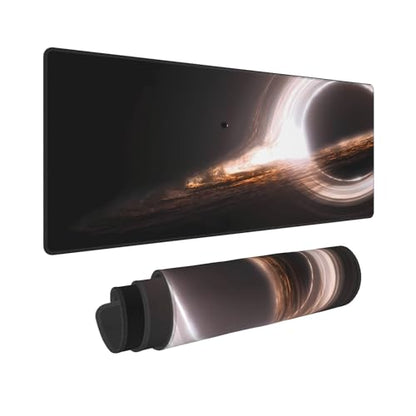 Gaming Mouse Pad, Interstellar Gargantua Black Hole Mouse Pad Large Extended Computer Mouse Mat Keyboard Full Desk Mousepad for Gaming, Office, Home 11.8x31.5Inch - color: style-2, size: 11.8 x31.5-Inch