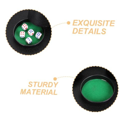 Toddmomy 5pcs Ktv Game Cup Lid Durable Dice Shaker Base Plate Noise-reducing Dice Cup Tray for Parties Games Easy Install Precision Fit