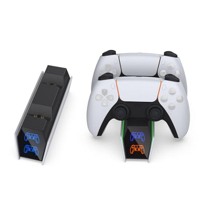 Clearance PS5 Controller Charger with Fast Charging AC Adapter, Charging Station Stand for PlayStation 5 DualSense and DualSense Edge, Dual Docking Station for PS5 Accessories