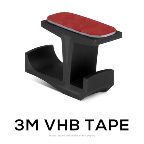 Headphone Stand (2 Pack) Under Desk Hanger for Headphones, Gaming Headsets, Mobiles Accessories, Stick On, No Screws, Black
