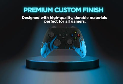 Stealth Controllers Wireless Controller for Xbox Series S, Xbox Series X, Xbox One - Soft Touch Feel - Custom Series S/X Controller (Blue Flames) - color: Blue Flames