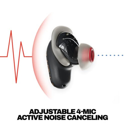 Skullcandy Method 360 ANC Wireless Earbuds with Sound by Bose - Leopard | In-Ear Fit, Premium Active Noise Cancellation, 40 Hours Battery, Sweat and Water Resistant, Microphone for iPhone Android - color: Leopard