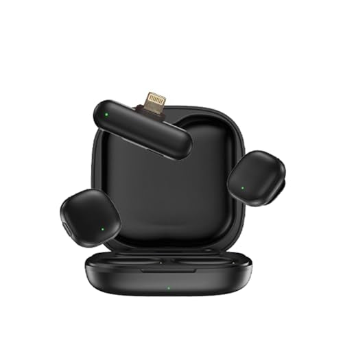 Wireless Microphone Lavalier for iPhone/Android PC with AI Noise Cancellation, Gaming Mic, Phone Mic, Interview Microphone of 48kHz/24bit Studio Sound - (Apple) - color: Apple