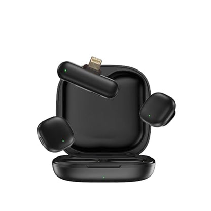 Wireless Microphone Lavalier for iPhone/Android PC with AI Noise Cancellation, Gaming Mic, Phone Mic, Interview Microphone of 48kHz/24bit Studio Sound - (Apple) - color: Apple