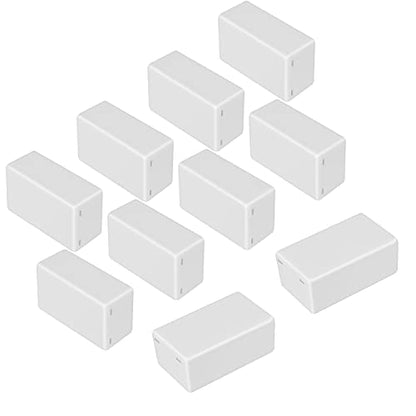 LeMotech Project Box 10 Pieces ABS Plastic Electrical Project Case Small Junction Box for Electronics White 2.40 x 1.41 x 0.98 inch (61 x 36 x 25 mm) - color: 10 pieces, size: 2.40"x 1.41"x 0.98"
