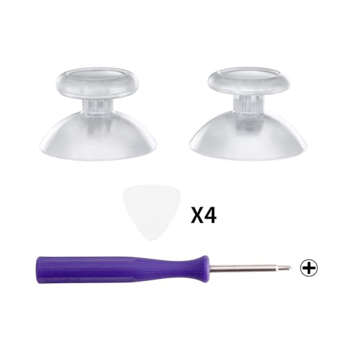 eXtremeRate Replacement 3D Joystick for Nintendo Switch 2 Pro Controller, Left Right Analog Stick Thumbsticks with Screwdriver Tools for Switch 2 Pro Controller, Multi-Colors Options - Clear - color: Clear