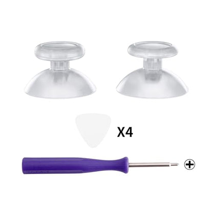 eXtremeRate Replacement 3D Joystick for Nintendo Switch 2 Pro Controller, Left Right Analog Stick Thumbsticks with Screwdriver Tools for Switch 2 Pro Controller, Multi-Colors Options - Clear - color: Clear