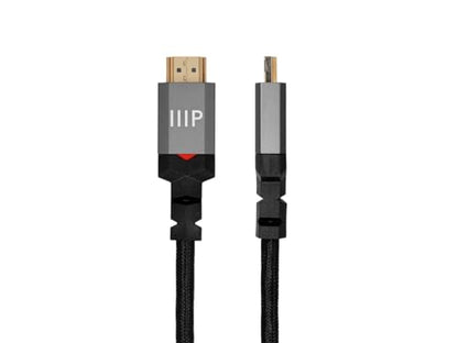 Monoprice 8K Certified Ultra High Speed HDMI Cable - 3 Feet - Black | Braided - HDMI 2.1, 8K@60Hz, 4k@120Hz, 48Gbps, HDR, VRR, CL3 in-Wall Rated - size: 3 Feet