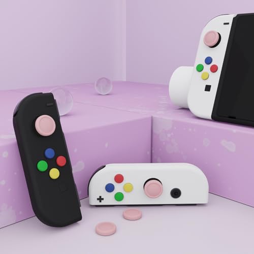 eXtremeRate PlayVital Switch Joystick Caps, Thumbstick Caps, Silicone Analog Cover for Switch Lite & OLED Joycon Thumb Grips - Cherry Blossoms Pink - color: Cherry Blossoms Pink