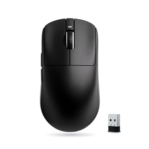 ATK VXE Dragonfly R1 S Wireless Gaming Mouse, Xhero AI Sensor, Adjustable DPI, 55g Lightweight, 150 Hr Battery Life, Tri-Mode 2.4G/Bluetooth/Wired - Black - color: Black, style: R1 S