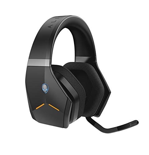 Alienware Wireless Gaming Headset–Aw988 –7.1 Surround Sound- RGB Alienfx -Boom Noise-Cancelling Mic -Sports Fabric Earcups -Works W/ PS4, Xbox One, Nintendo Switch & Mobile Devices Via 3.5mm Connector