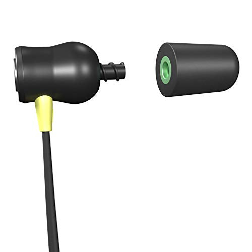 ISOtunes Xtra 2.0 Bluetooth Hearing Protection, OSHA Compliant Work Earbuds | 27 dB NRR, 85 dB volume limit, 11-hour battery, noise-cancelling mic, sound-isolating earplug design - color: Black and Yellow