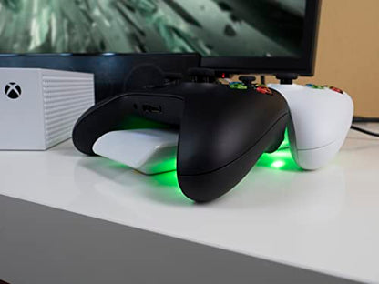 PDP Metavolt Dual Charging Station Xbox Series X|S, Xbox One Controllers | Charges 2 Controllers, Magnetic Docking, Up to 20 Hours Per Charge, LED Charging Indicator Lights, Xbox Licensed, White