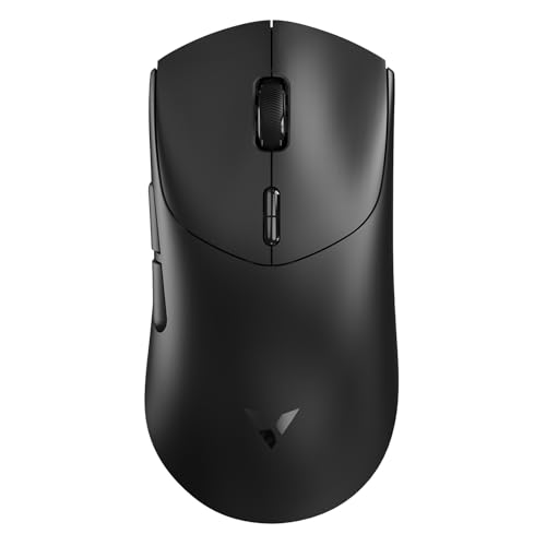 Rapoo VT7 Wireless Gaming Mouse, True 8K Wireless Polling Rate, 53g Lightweight, Up to 750 Hr Battery, Nordic nRF54L15 MCU, 100-Million Mechanical Switch, 10 Programmable Buttons, Black - color: Black