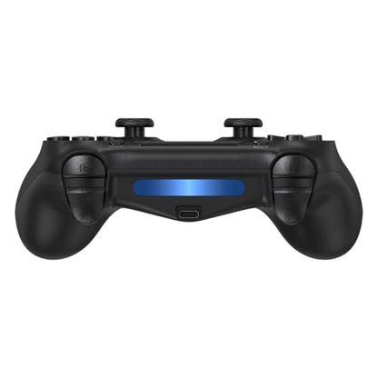 TIANHOO Wireless Controller Compatible with PS4/Pro/Slim | with Vibration Feedback, Motion Sensing, Touchpad, Light Bar, Share, 3.5mm Headphone Jack (Black) - color: Black