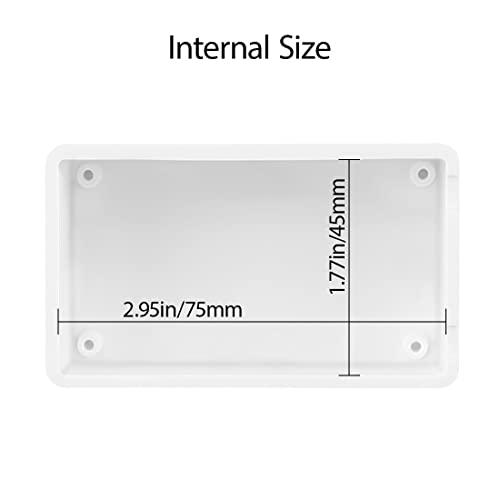 LeMotech Project Box 5 Pieces ABS Plastic Electrical Project Case Small Junction Box for Electronics White 3.15 x 1.97 x 1.02 inch (80 x 50x 26 mm) - color: 5 pieces, size: 3.15"x 1.97"x 1.02"