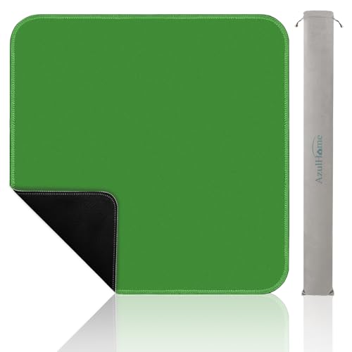 31.5'' Green Mahjong Mat for Table, Non-Slip Noise Reduction Gaming Mat | Classic Gaming Mat with Carrying Bag for Mahjong, Poker, Card, Domino, Board Games, Dominoes,Cards & Tile Games - color: Jade Green