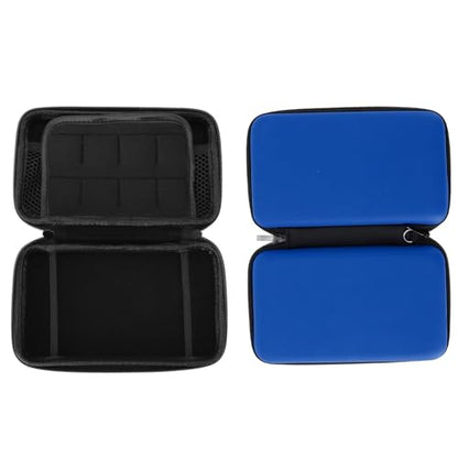 Hard Shell Carrying Case for New 3DS XL/2DS XL - Travel Protective Storage with 8 Game Cartridge Slots & Water Proof PU Exterior (Blue) - color: Blue