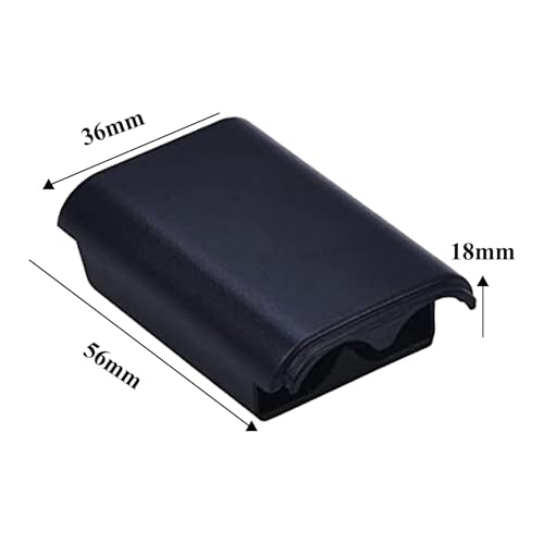 2 Pcs Battery Pack Cover for Xbox360 Wireless Controller, Replacement Battery Pack Cover Shell Case (2×Black) - color: Black