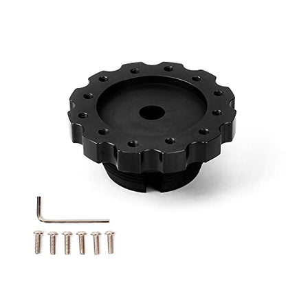 RASTP Aluminum Steering Wheel Hub Adapter, Sim Racing Gaming Steering Wheel Adapter for PXN V10 (Black)