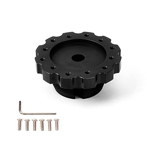 RASTP Aluminum Steering Wheel Hub Adapter, Sim Racing Gaming Steering Wheel Adapter for PXN V10 (Black)