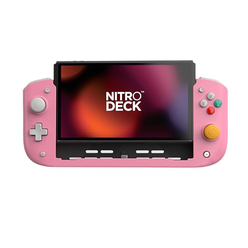 CRKD Nitro Deck - Professional Handheld Deck with Zero Stick Drift for Nintendo Switch and Switch OLED (Retro Pink - Nostalgia Collection) - color: Retro Pink