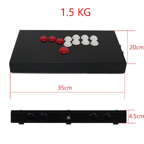 FightBox RAC-J800B-PC-W All Buttons Leverless-Style Arcade Joystick Fight Stick Game Controller For PC Sanwa OBSF-24 30