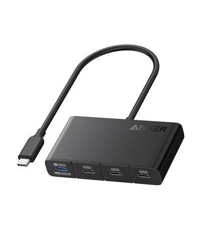 Anker USB-C Hub, USBC to 4-Port USBC Adapter, Multiport USB C Splitter, USB 3.2 Display Hub with 100W Max PD & Max 10Gbps Fast Data Transfer for MacBook Pro, iPad, Surface Pro, Dell and More