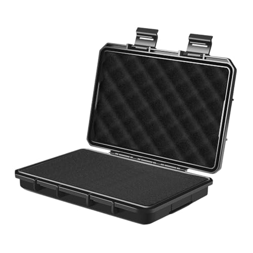 Hard Carrying Case Storage Box Universal Multipurpose Organizer Box Waterproof for Parts Precision Instrument Accessories, Black S - color: Black S