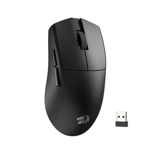 Redragon M916 Wireless 49G Ultra-Light Gaming Mouse 8K DPI Remapping Keys | Cable-Free 0 Delay, Dedicated for FPS Gamers, Redefine Keybinding Macro, Ergonomic Grip Body Comfort