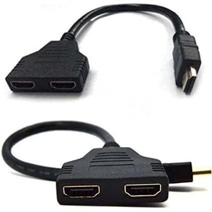 Master Cables 양방향 HDMI 스플리터 | 1080P HDMI 수 - 듀얼 암 1-2 어댑터 케이블 | 두 장치에서 동일한 프로그램 시청 | HDTV, 모니터 및 프로젝터용