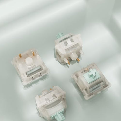 Gateron Milky Yellow Green Tea Pro V3 Keyboard Switches,Pre-lubed 5-Pin Tactile with Light Guide Pole for MX Mechanical Gaming Keyboard(Pro Brown V3,45Pcs) - color: Green Tea Pro V3, size: 45Pcs