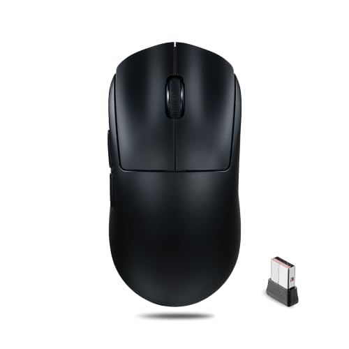 Hexgears H9 Wireless Gaming Mouse, BT5.0/2.4G Hz/USB C Gaming Mice, 12500DPI, 60g Lightweight, 5 Programmable Buttons, Web Driver, 150 hr Battery Life, Gaming Accessories for PC/Laptop/Mac (Black) - color: Black