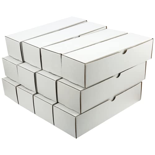탑 로더 카드 보관 상자, 12팩 • 9600개, 스포츠/TCG/Mtg/매직 보관 및 컬렉션용 골판지 탑로더 보관 상자, 트레이딩 카드 보관 상자 - size: 12-Pack-White